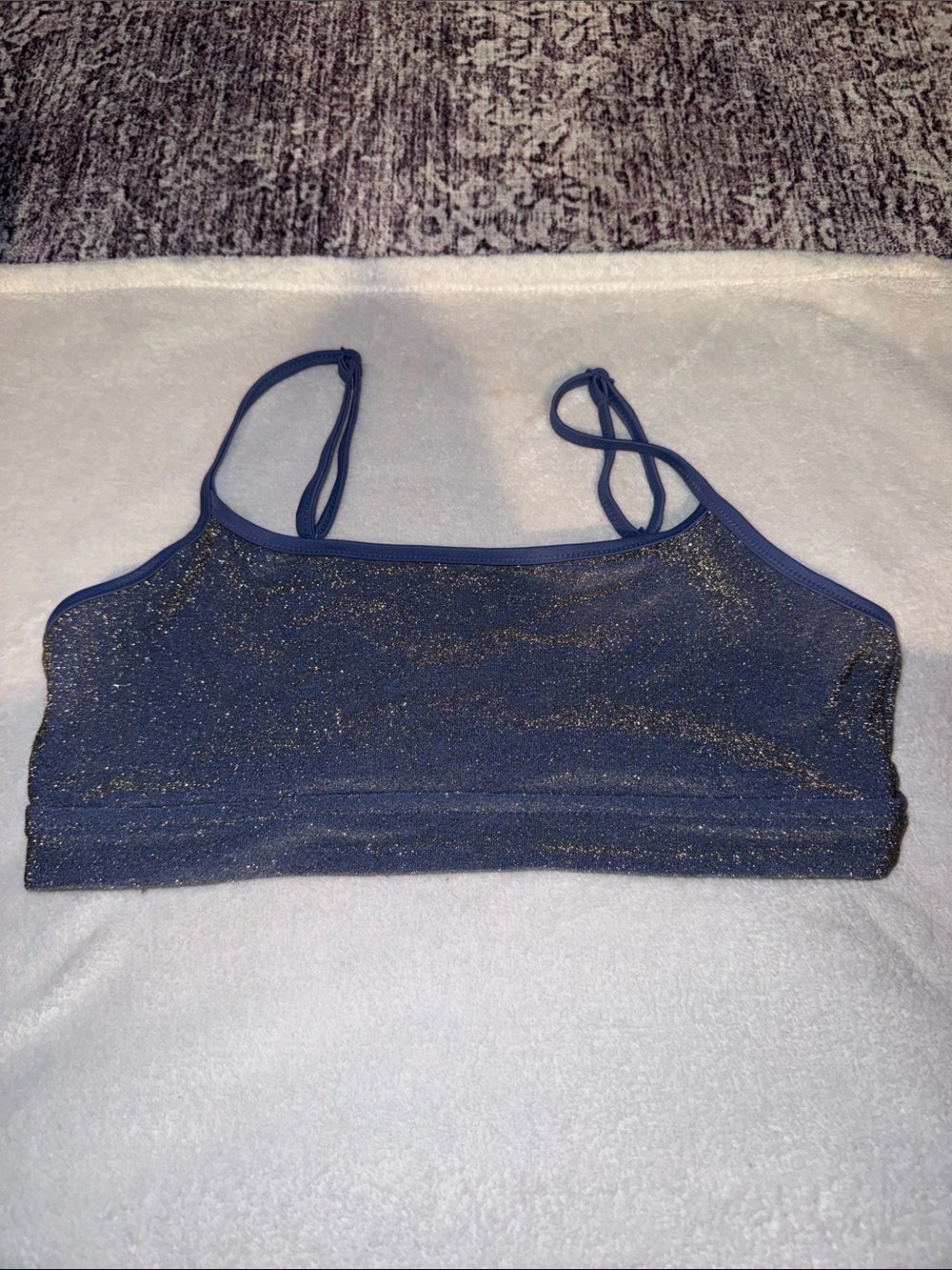 aerie Blue Shimmer Bikini Top